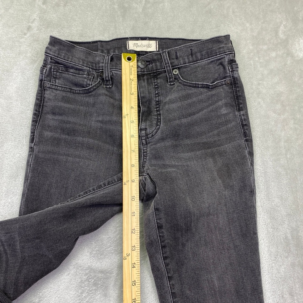 Madewell 9 High Rise Skinny‎ Jeans Distressed Black Size 26 Fits 25" Grunge - Picture 2 of 9